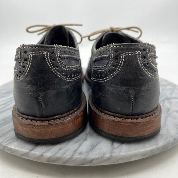 Allen Edmonds Mens 10.5 Shoe Chalkboard Gray Leather Neumok Wingtip Oxford Dress main image 11